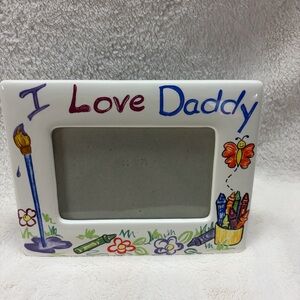 Russ White Ceramic "I Love Daddy" Frame with Multicolor Artwork